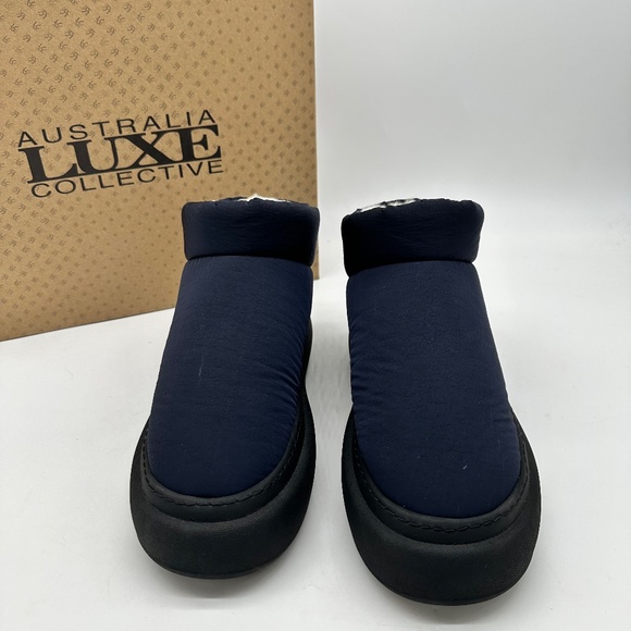 Amazon.com | CLASS CHESTNUT US 5 | Ankle & Bootie Australia Luxe Collective - Pisces Navy Blue Quilted Ankle Boots - Size 8 NWT